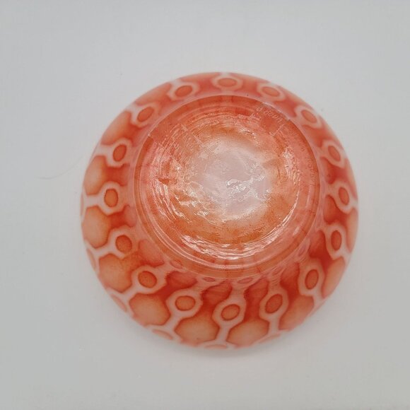 Kosta Boda Sweden Hand Blown Orange Lolly Bowl by Olle Brozen - Picture 3 of 4